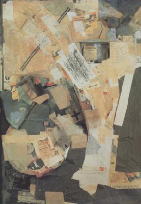 Kurt Schwitters Picture of Spatial Growths-Picture with Two Small Dogs (nn03) oil painting image